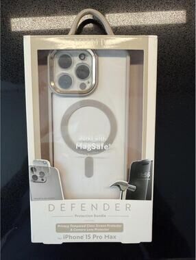 MVMT Defender Case for iPhone 15 Pro Max MagSafe Privacy Tempered Protector New